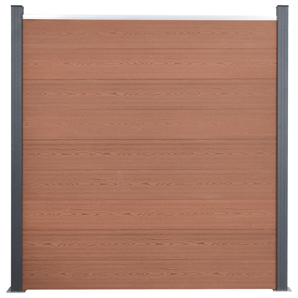 Set panouri pentru gard, maro, 699x186 cm, WPC GartenMobel Dekor