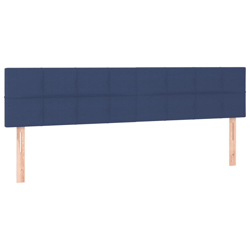 Pat box spring cu saltea, albastru, 120x190 cm, material textil GartenMobel Dekor