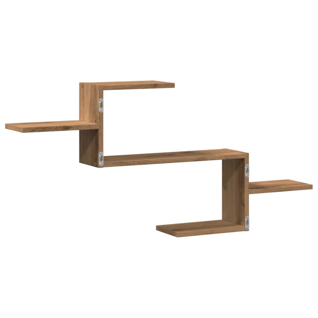 Raft de perete, lemn artizanal, 104x15x49 cm, lemn prelucrat GartenMobel Dekor