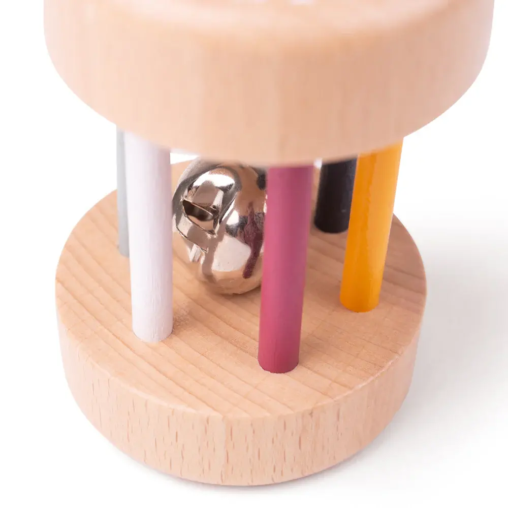 Cilindru din lemn cu zornaitoare PlayLearn Toys