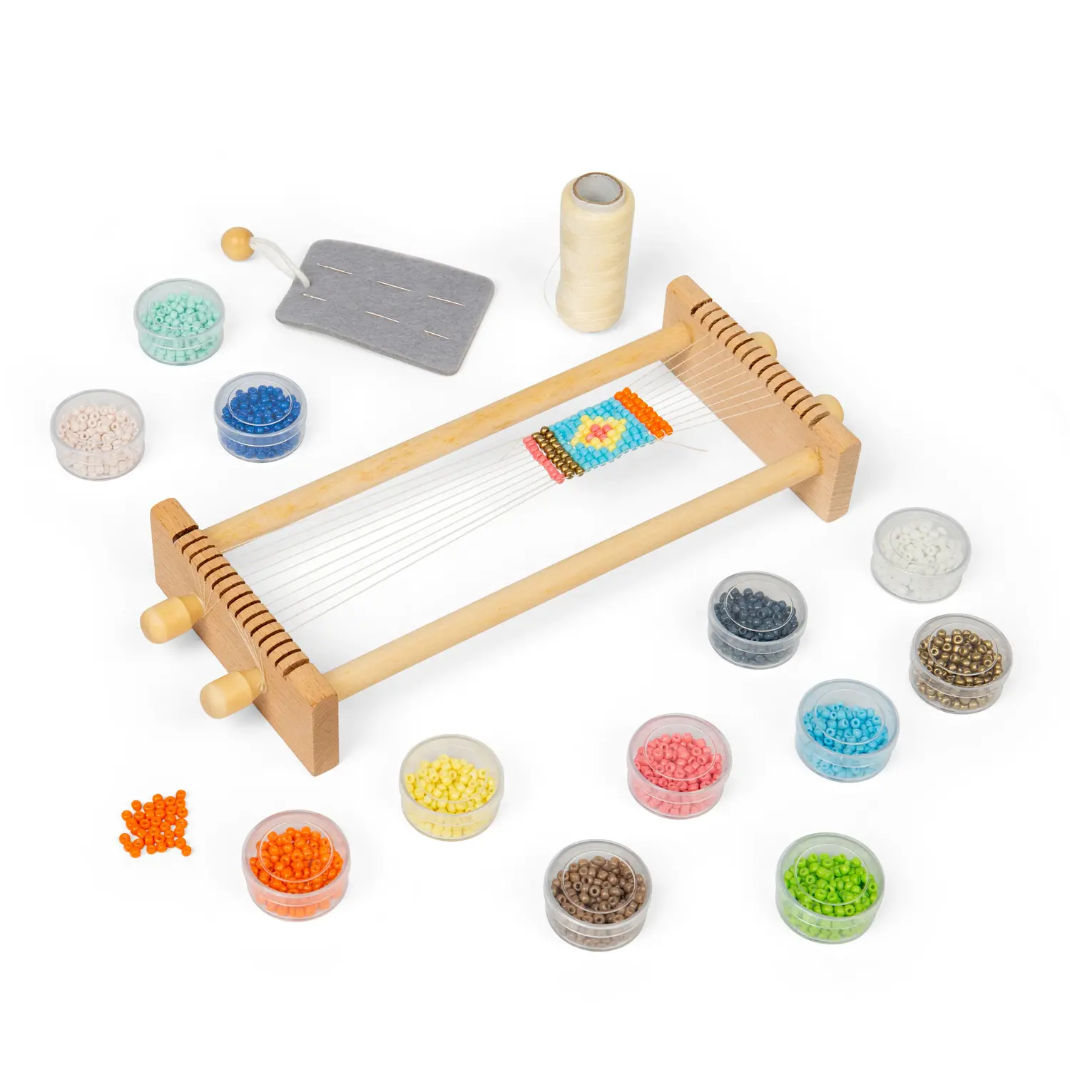 Kit de tesut cu margele PlayLearn Toys