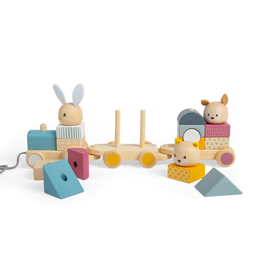 Trenulet cu forme - Animalute vesele PlayLearn Toys