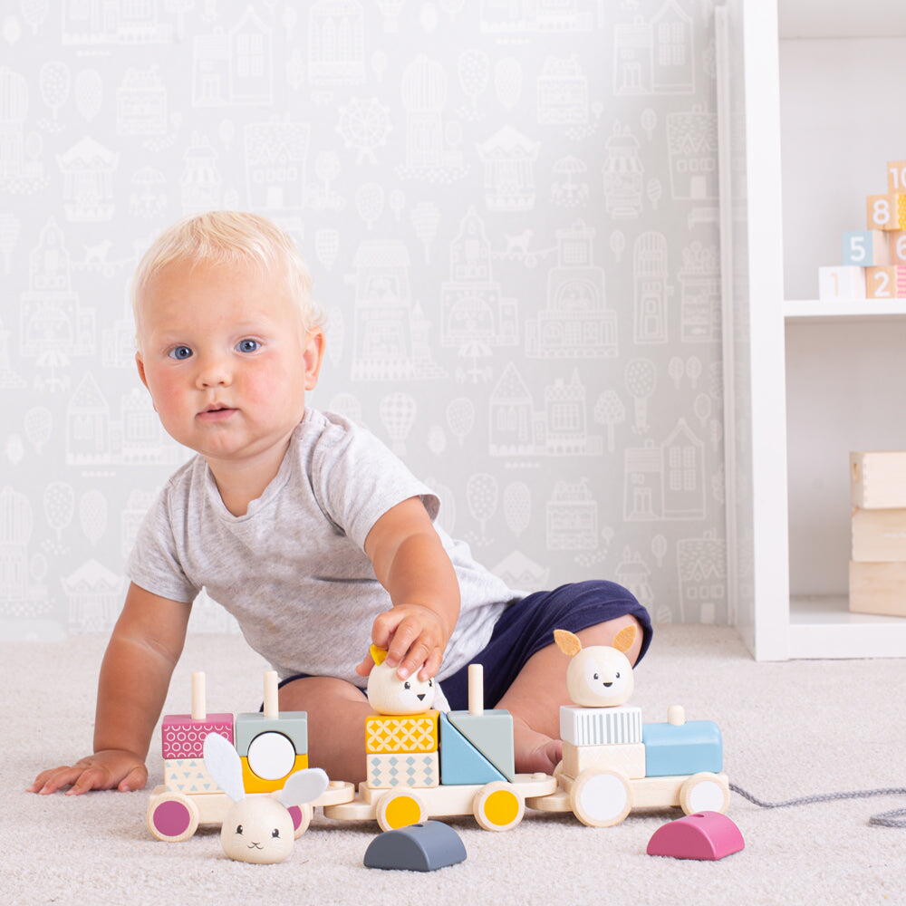 Trenulet cu forme - Animalute vesele PlayLearn Toys