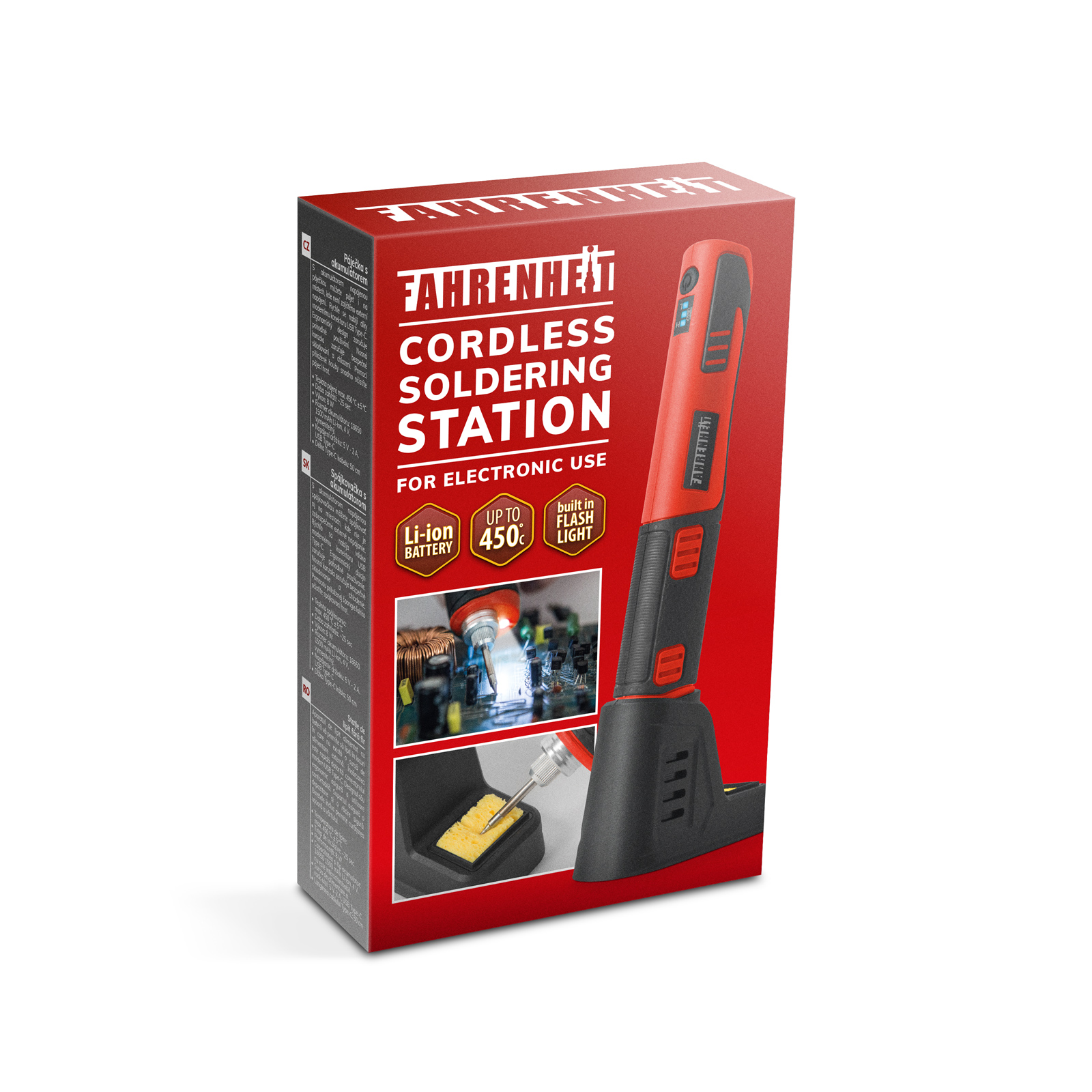 Aparat de lipit - cu acumulatori, tip C - cu staniu și burete de curățare Best CarHome