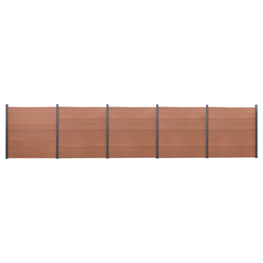 Set panouri pentru gard, maro, 872x186 cm, WPC GartenMobel Dekor