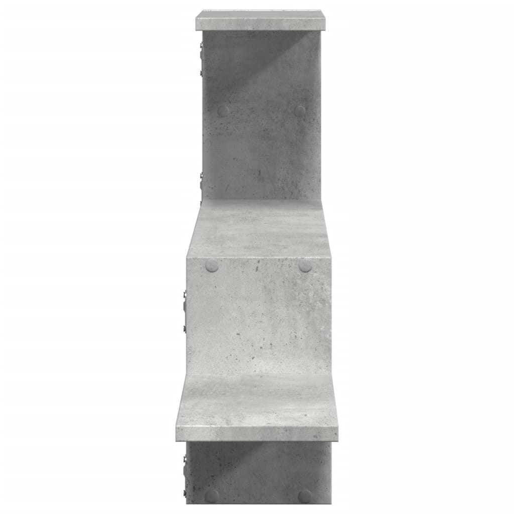 Raft de perete, gri beton, 104x15x49 cm , lemn prelucrat GartenMobel Dekor
