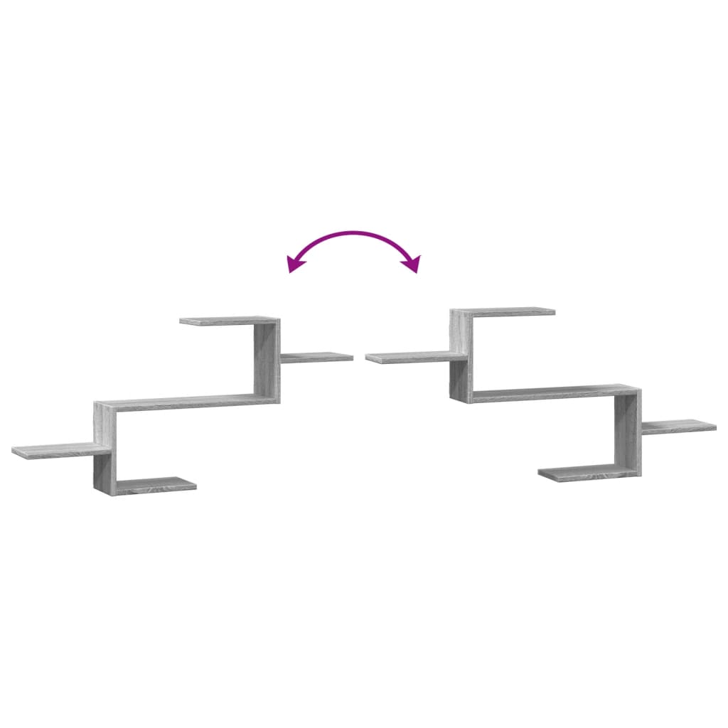 Raft de perete, gri sonoma, 104x15x49 cm, lemn prelucrat GartenMobel Dekor