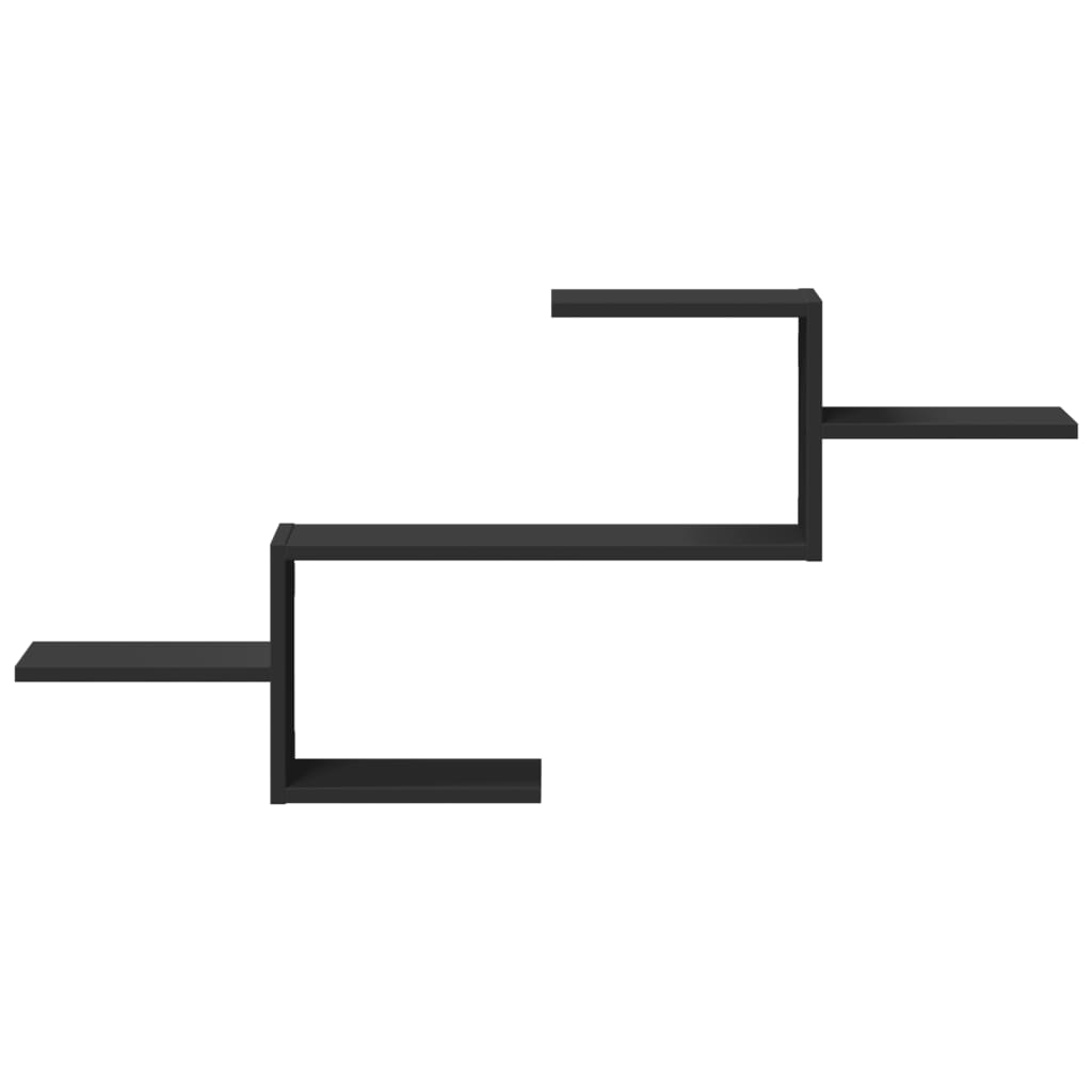 Raft de perete, negru, 104x15x49 cm, lemn prelucrat GartenMobel Dekor