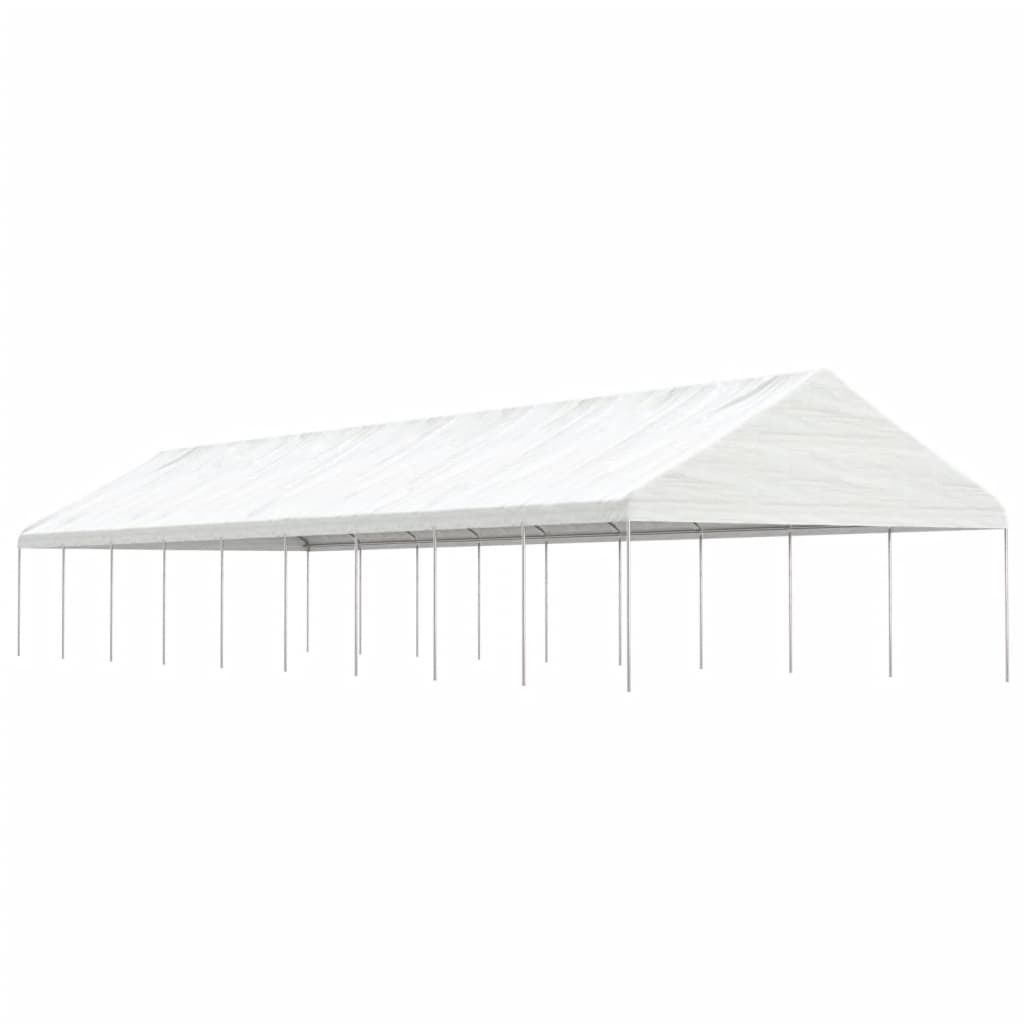 Foișor cu acoperiș, alb, 20,07x5,88x3,75 m, polietilenă GartenMobel Dekor