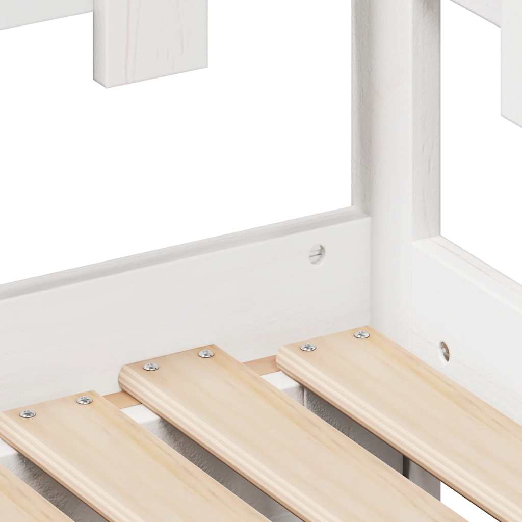 Pat de zi cu extensie și sertare fără saltea, alb, 80x200 cm GartenMobel Dekor