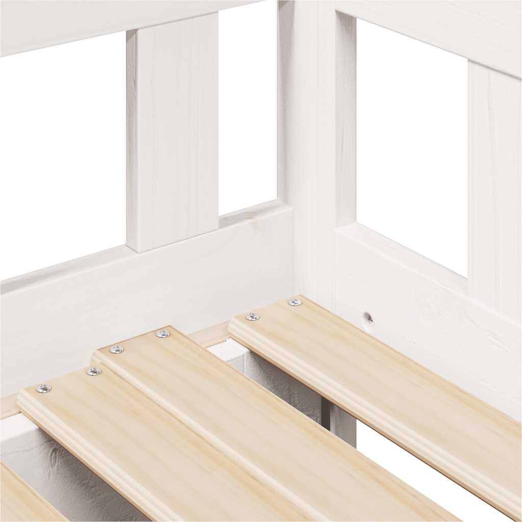 Pat de zi cu extensie și sertare fără saltea, alb, 90x200 cm GartenMobel Dekor