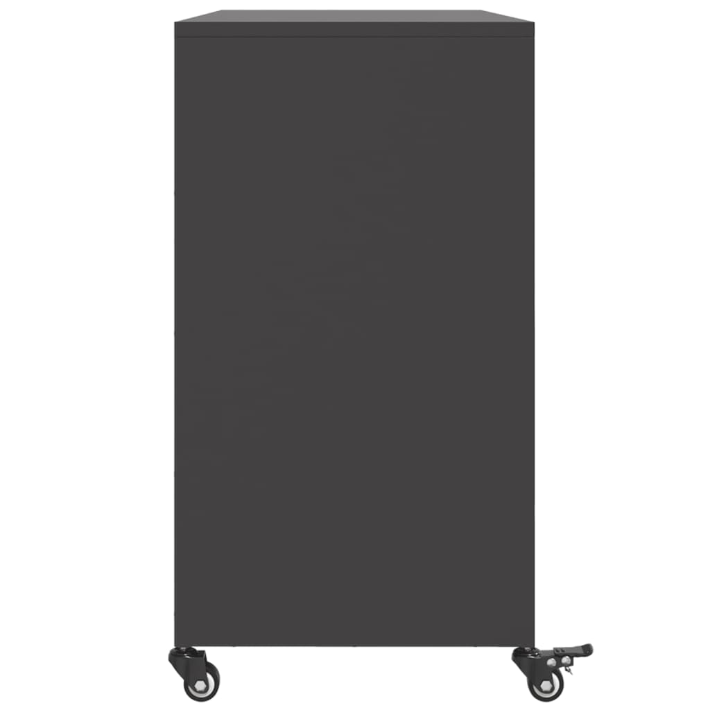 Dulap, negru, 100,5x39x72 cm, oțel GartenMobel Dekor