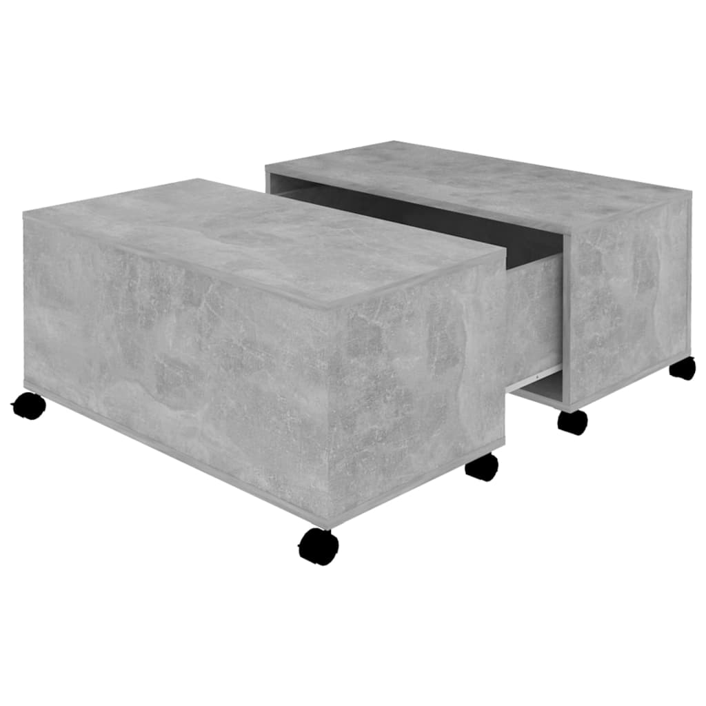 Măsuță de cafea, gri beton , 75x75x38 cm, lemn prelucrat GartenMobel Dekor