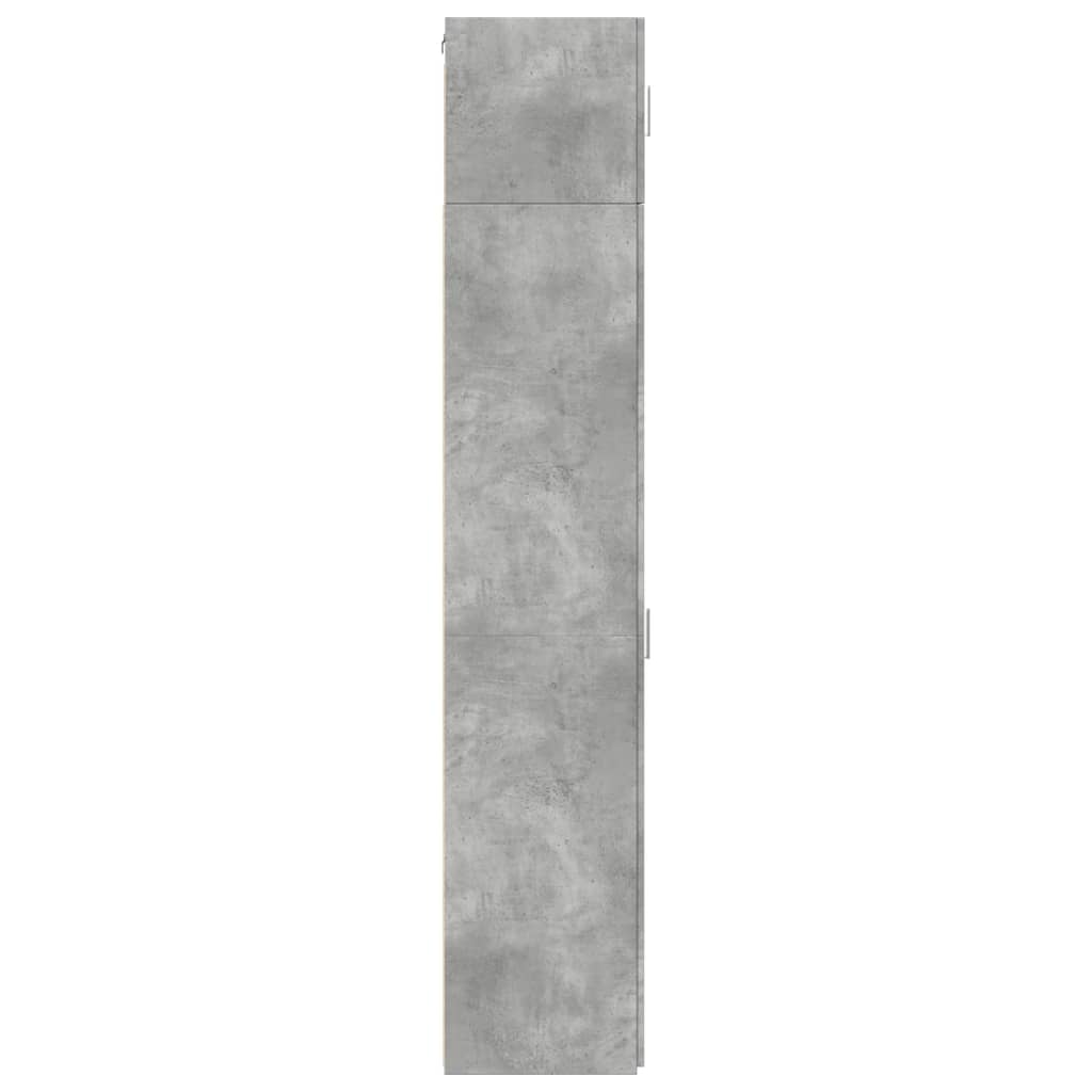 Dulap depozitare slim gri beton 40x42,5x225 cm lemn prelucrat GartenMobel Dekor