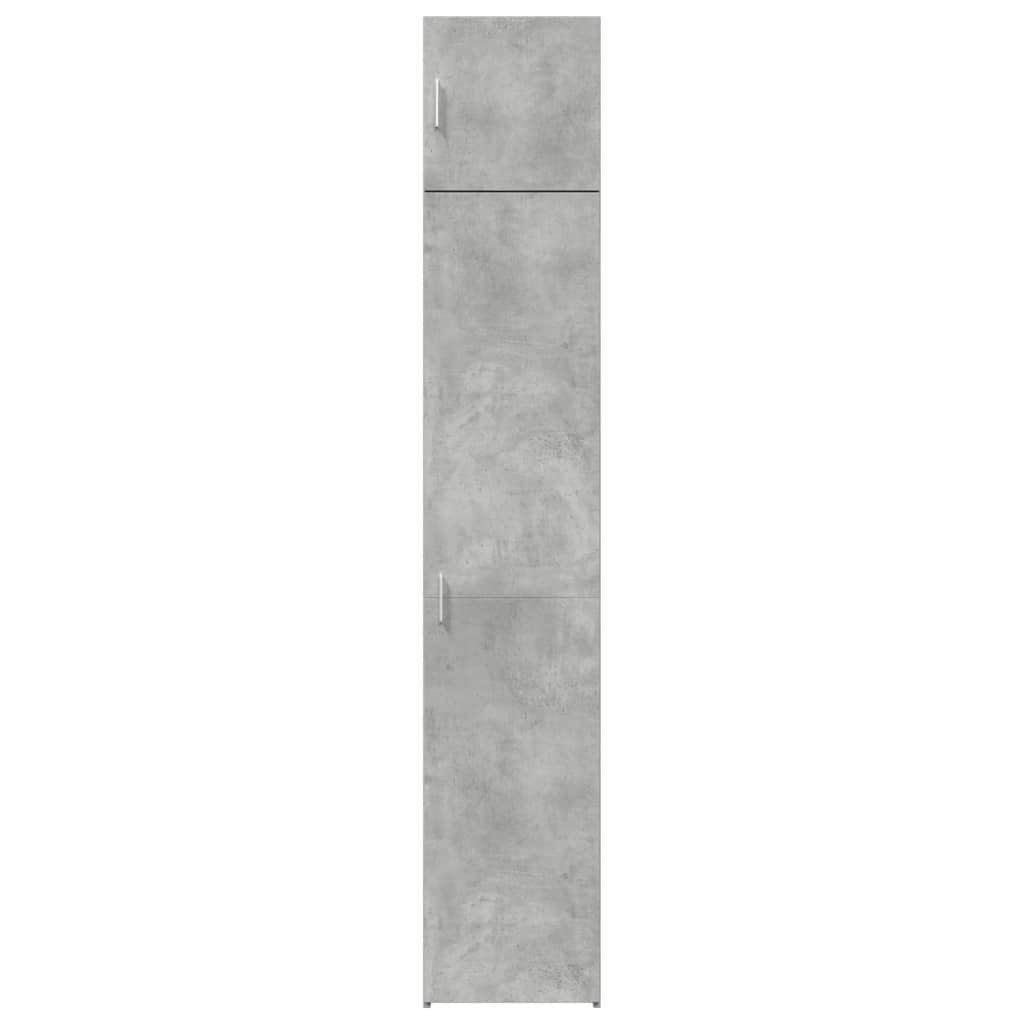 Dulap depozitare slim gri beton 40x42,5x225 cm lemn prelucrat GartenMobel Dekor