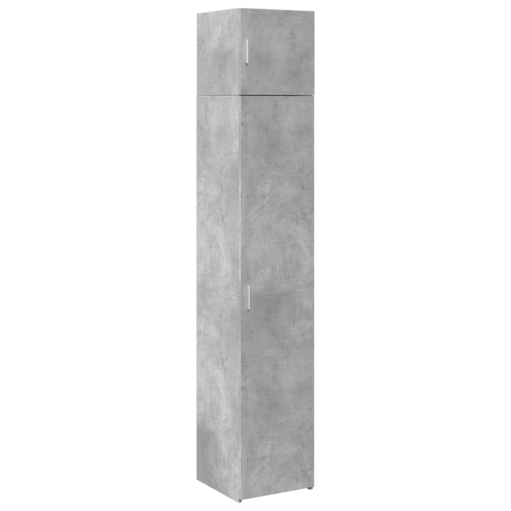 Dulap depozitare slim gri beton 40x42,5x225 cm lemn prelucrat GartenMobel Dekor
