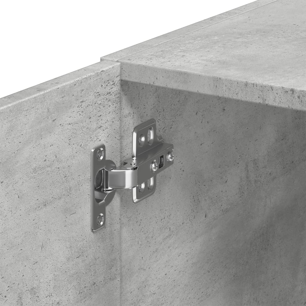 Dulap depozitare slim gri beton 40x42,5x225 cm lemn prelucrat GartenMobel Dekor