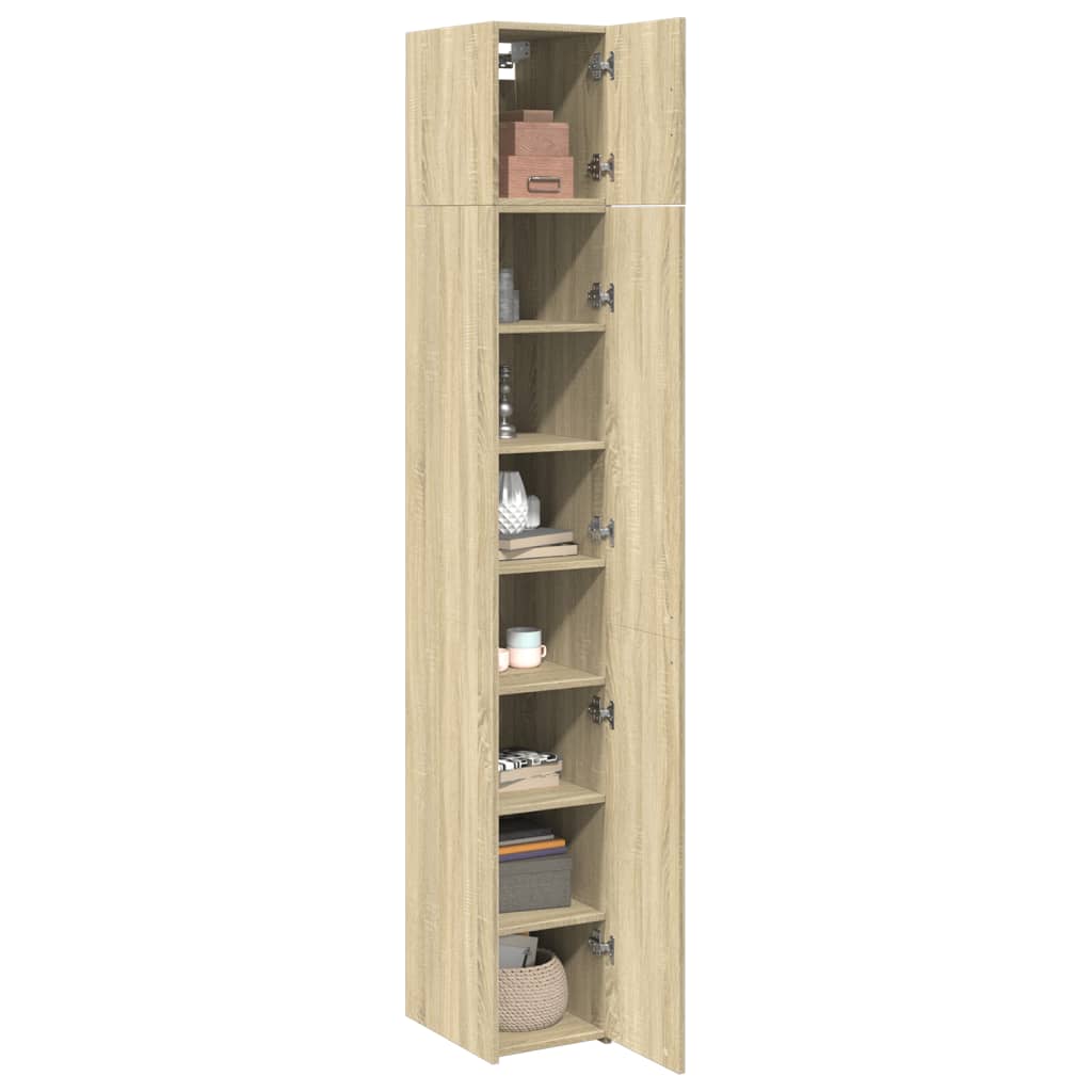Dulap depozitare slim stejar sonoma 30x42,5x225cm lemn compozit GartenMobel Dekor