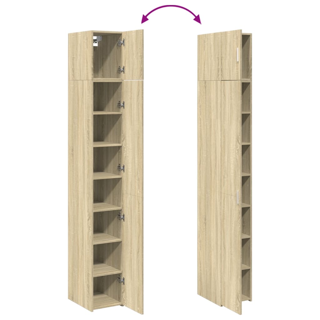 Dulap depozitare slim stejar sonoma 30x42,5x225cm lemn compozit GartenMobel Dekor