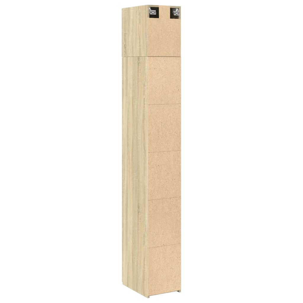 Dulap depozitare slim stejar sonoma 30x42,5x225cm lemn compozit GartenMobel Dekor