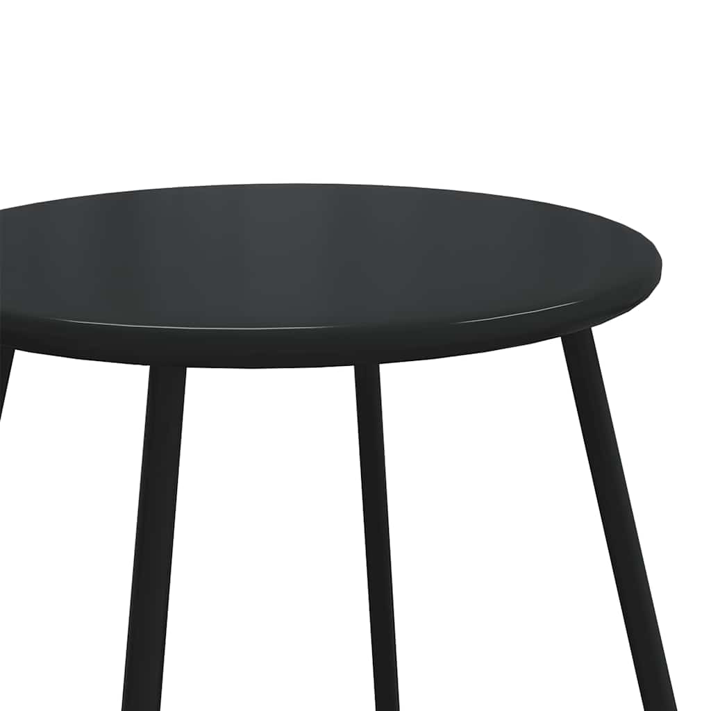 Set mobilier de balcon, 5 piese, cu perne, negru, oțel GartenMobel Dekor