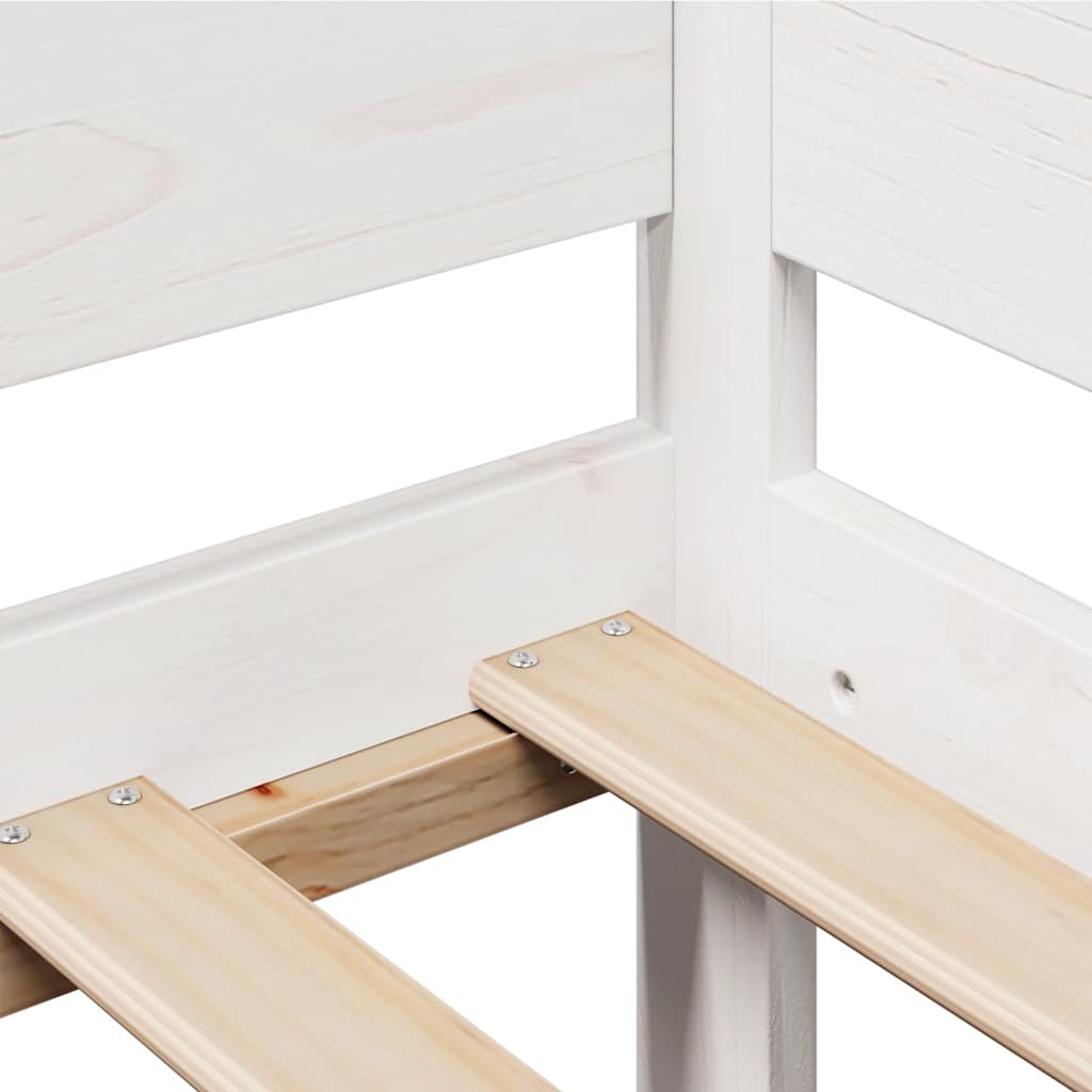 Pat de zi cu sertare, alb, 80x200 cm, lemn masiv pin GartenMobel Dekor