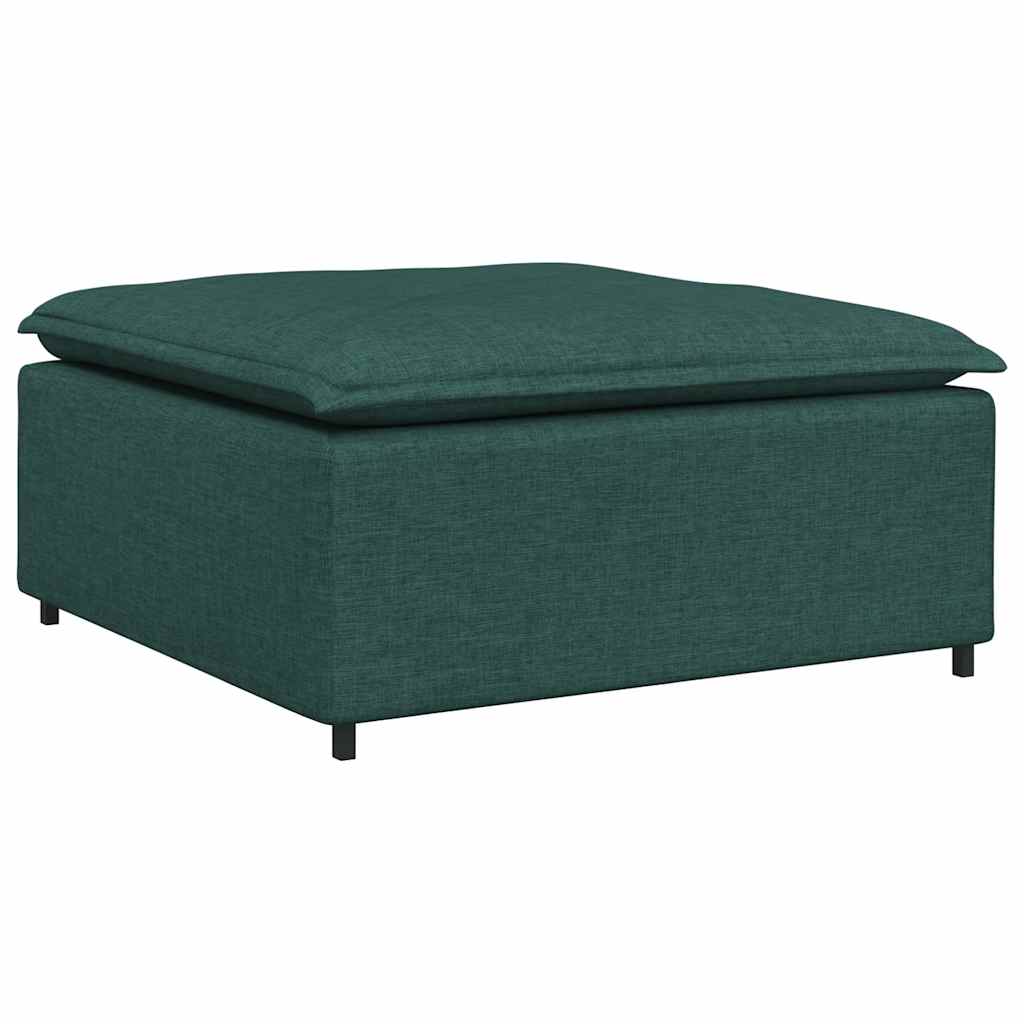 Canapea modulară cu taburet și perne, verde închis GartenMobel Dekor
