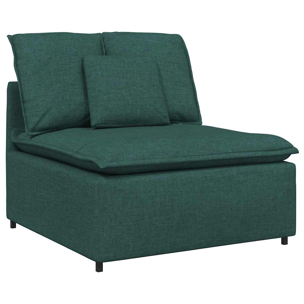 Canapea modulară cu taburet și perne, verde închis GartenMobel Dekor