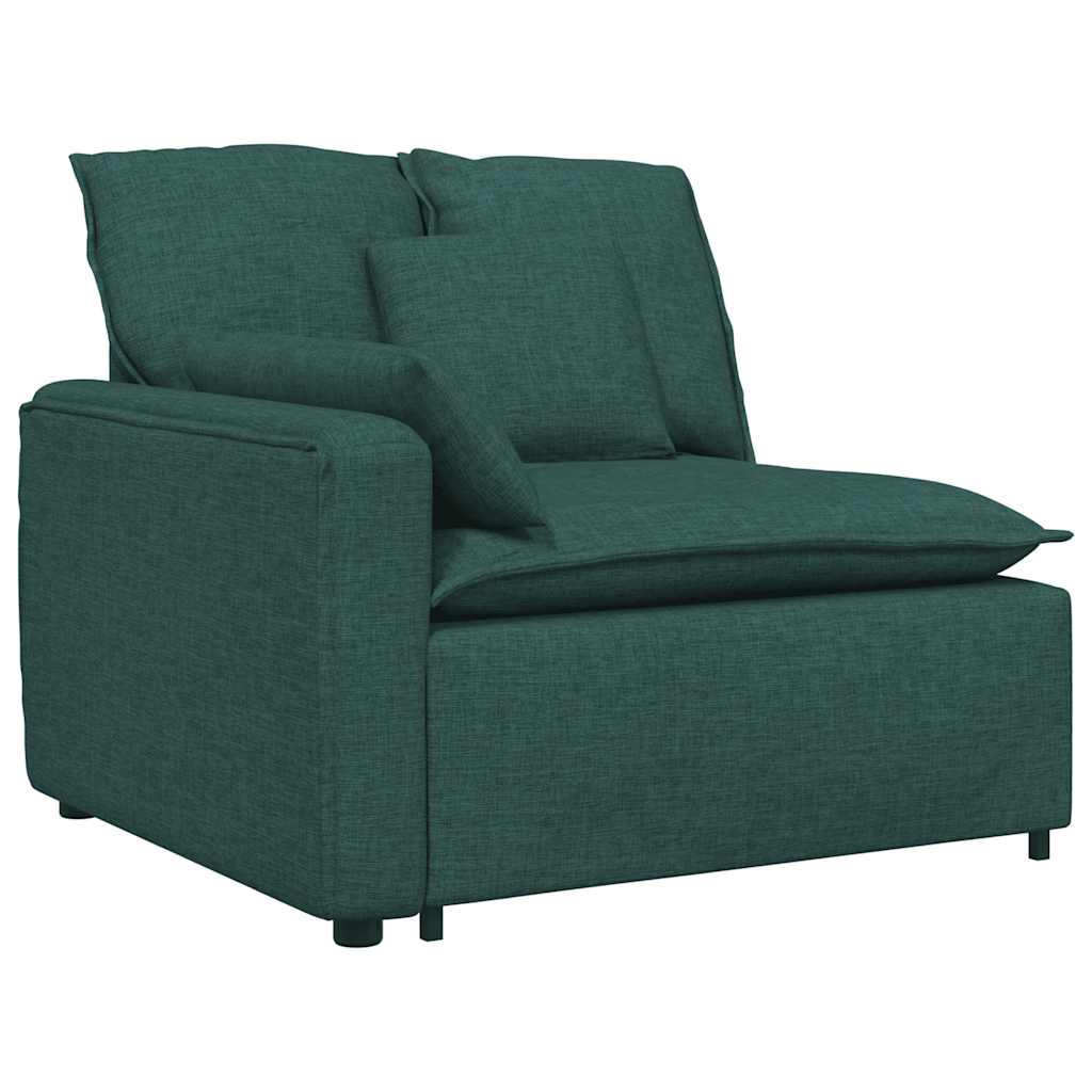 Canapea modulară cu taburet și perne, verde închis GartenMobel Dekor