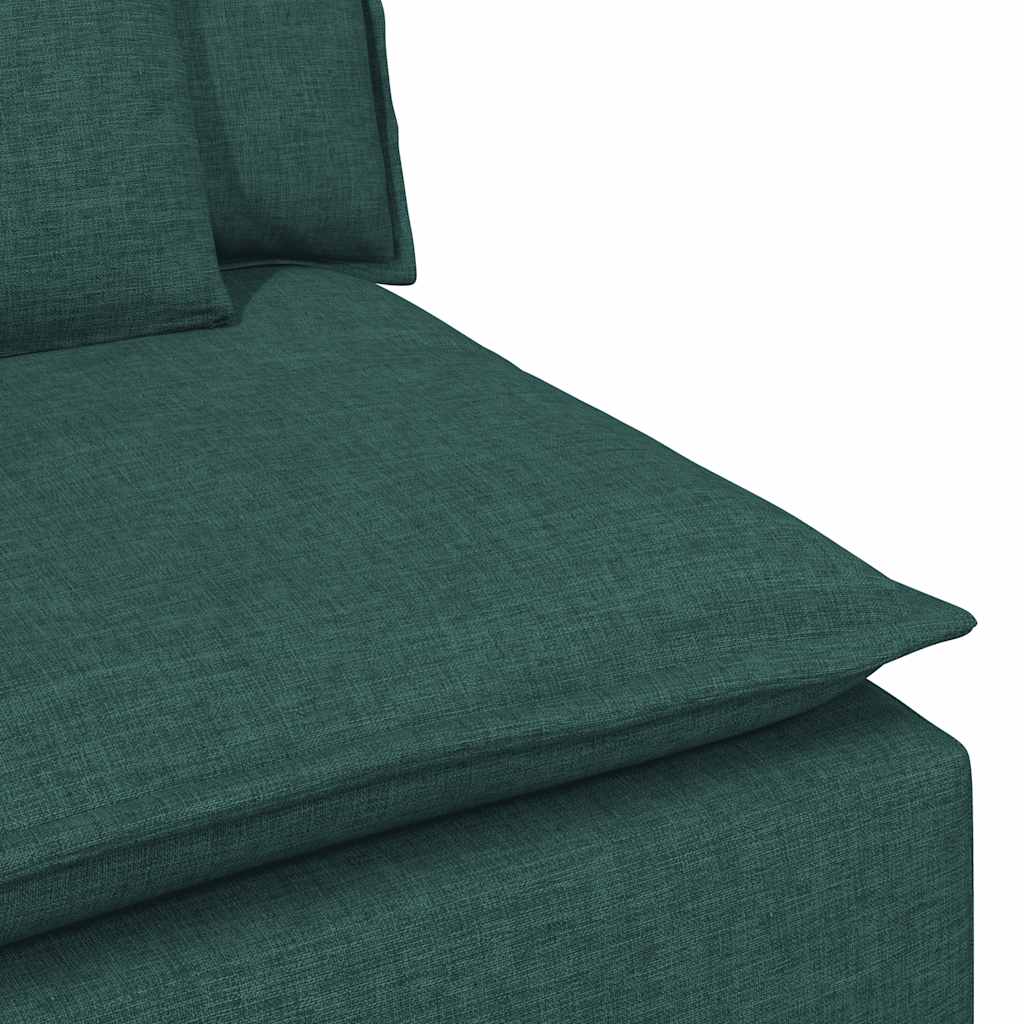 Canapea modulară cu taburet și perne, verde închis GartenMobel Dekor