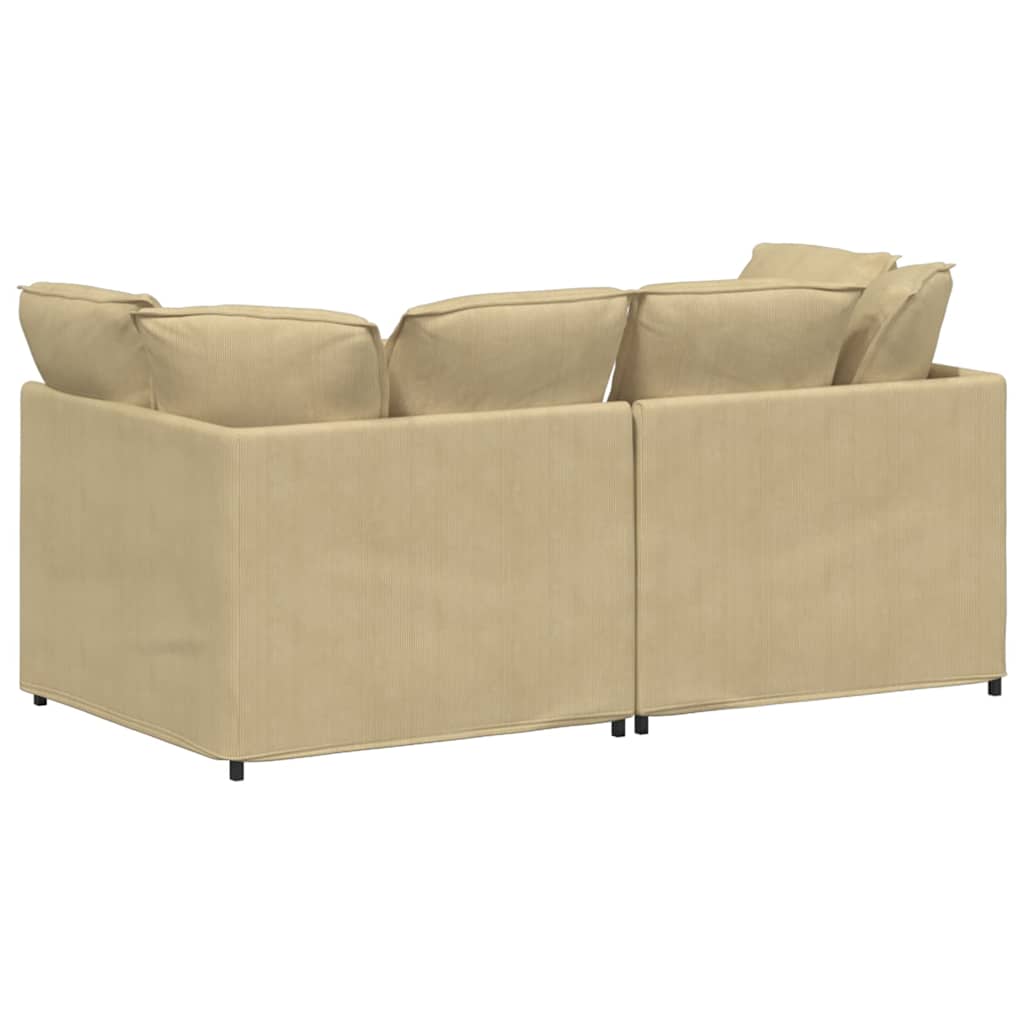 Canapea modulară cu perne, verde gri deschis, țesătură velur GartenMobel Dekor