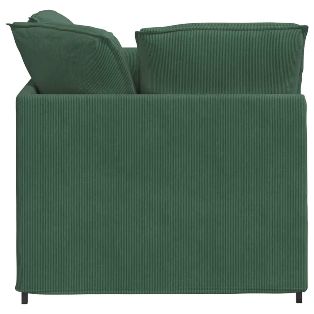 Canapea modulară cu taburet și perne, verde junglă GartenMobel Dekor