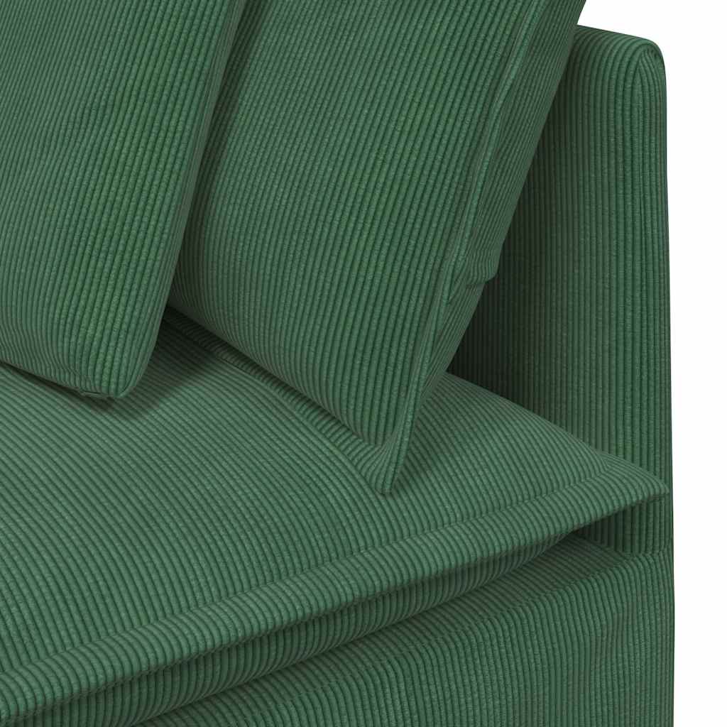 Canapea modulară cu taburet și perne, verde junglă GartenMobel Dekor