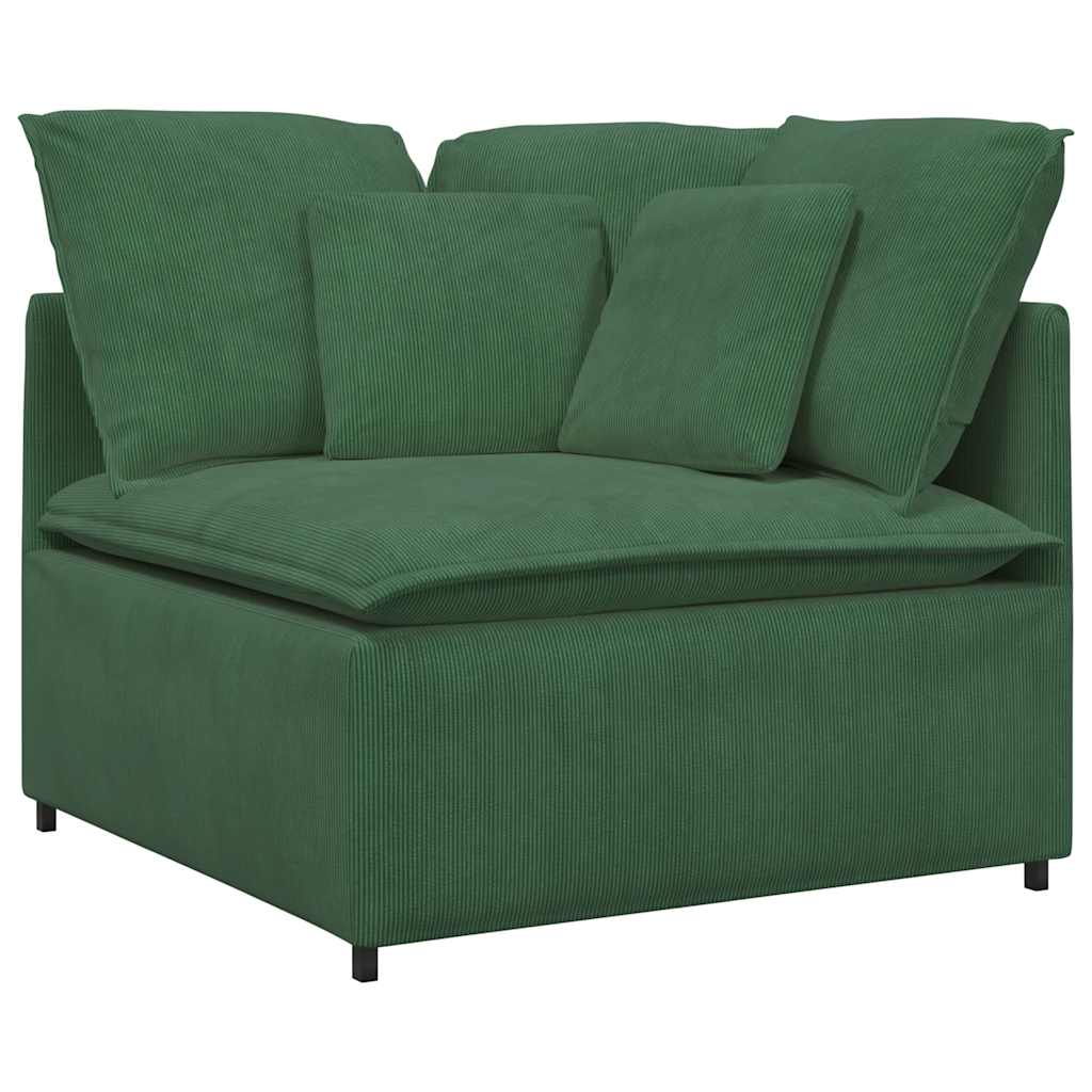 Canapea modulară cu taburet și perne, verde junglă GartenMobel Dekor