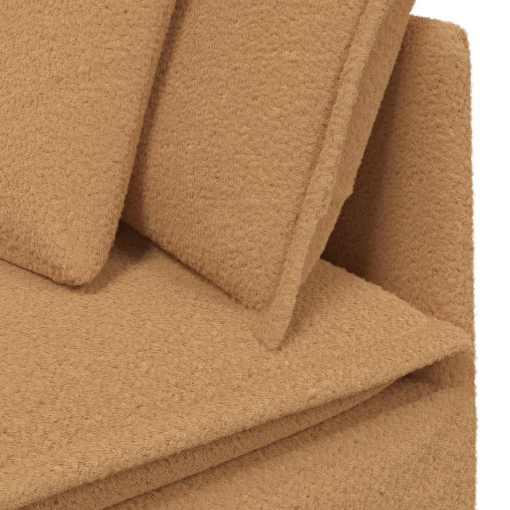 Canapea modulară cu taburet și perne, țesătură ondulată ca lână GartenMobel Dekor