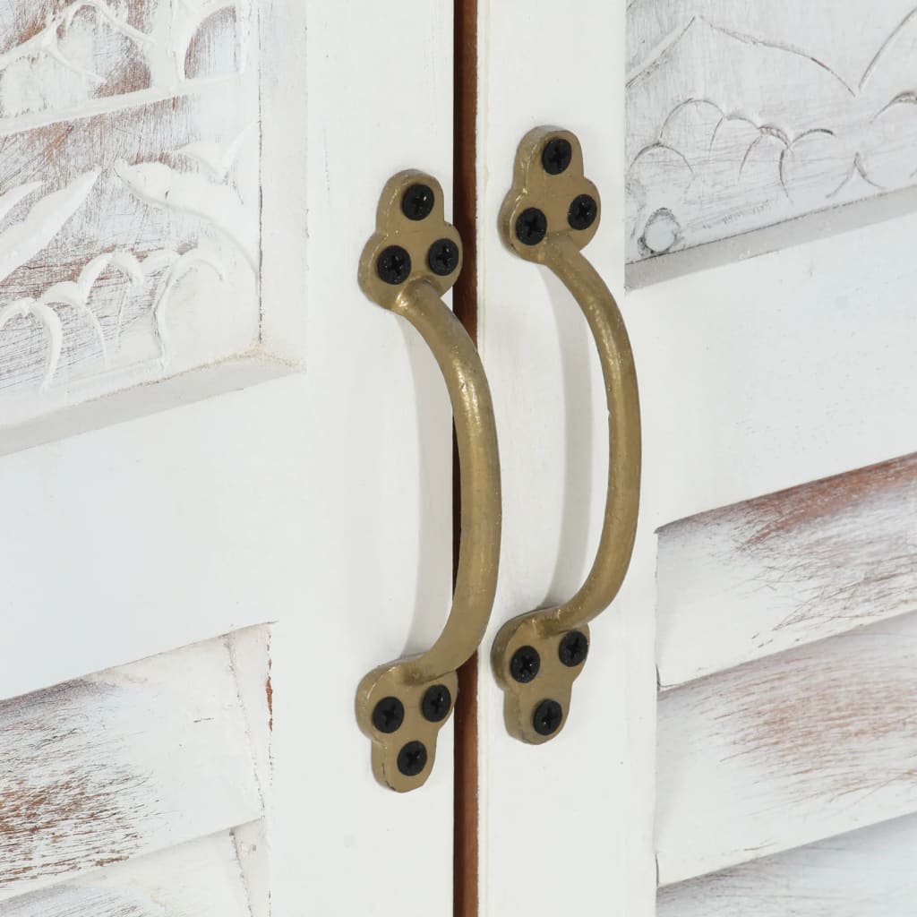 Servantă, alb, 55x30x90 cm, lemn masiv de acacia GartenMobel Dekor