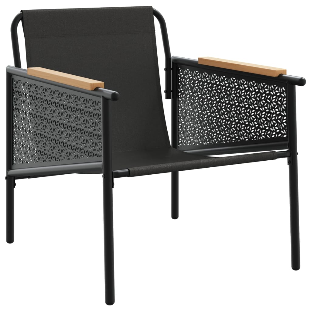 Set mobilier de balcon, 4 piese, cu perne, negru, oțel GartenMobel Dekor