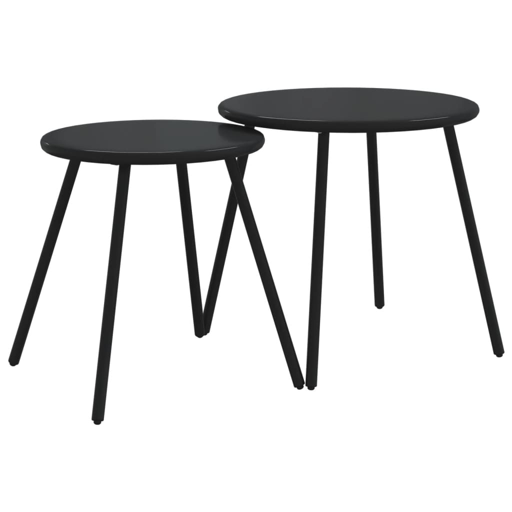 Set mobilier de balcon, 4 piese, cu perne, negru, oțel GartenMobel Dekor