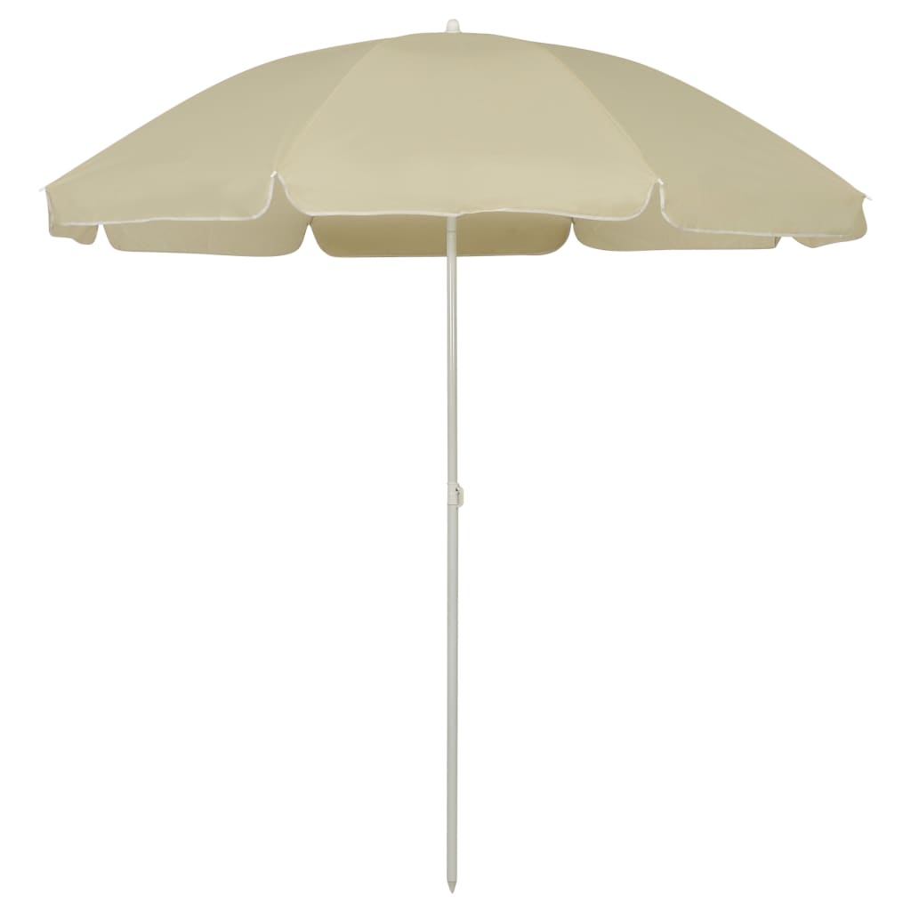 Umbrelă de soare de plajă, galben nisipiu, 240 cm GartenMobel Dekor