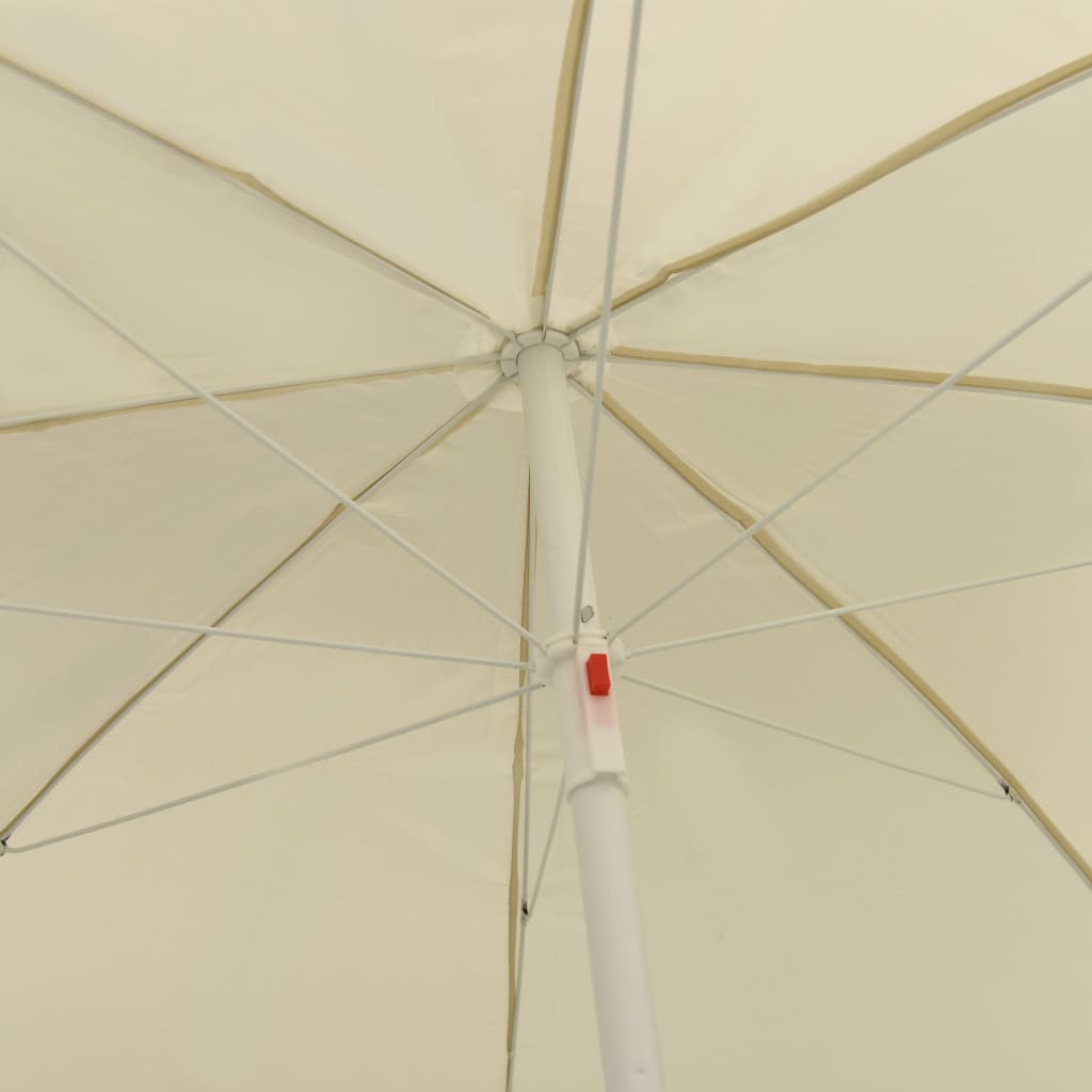 Umbrelă de soare de plajă, galben nisipiu, 240 cm GartenMobel Dekor