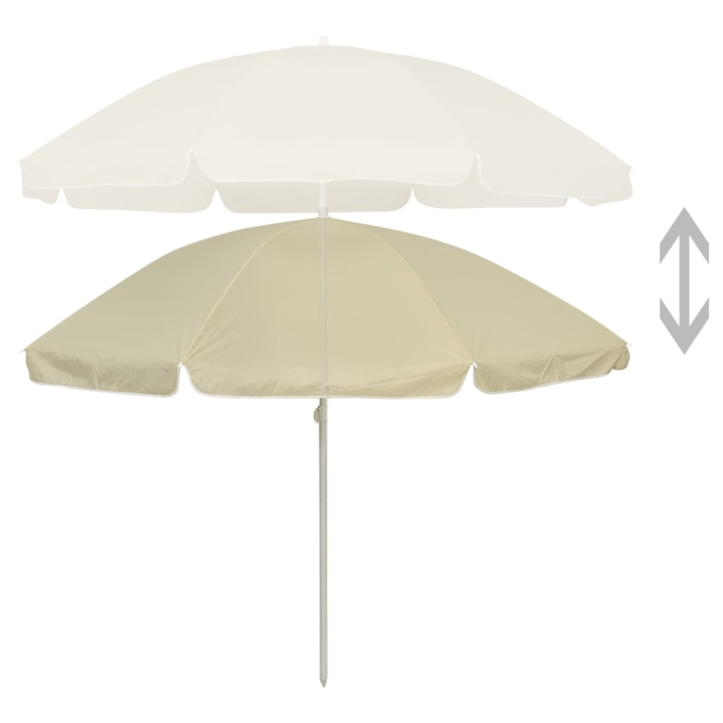 Umbrelă de soare de plajă, galben nisipiu, 240 cm GartenMobel Dekor