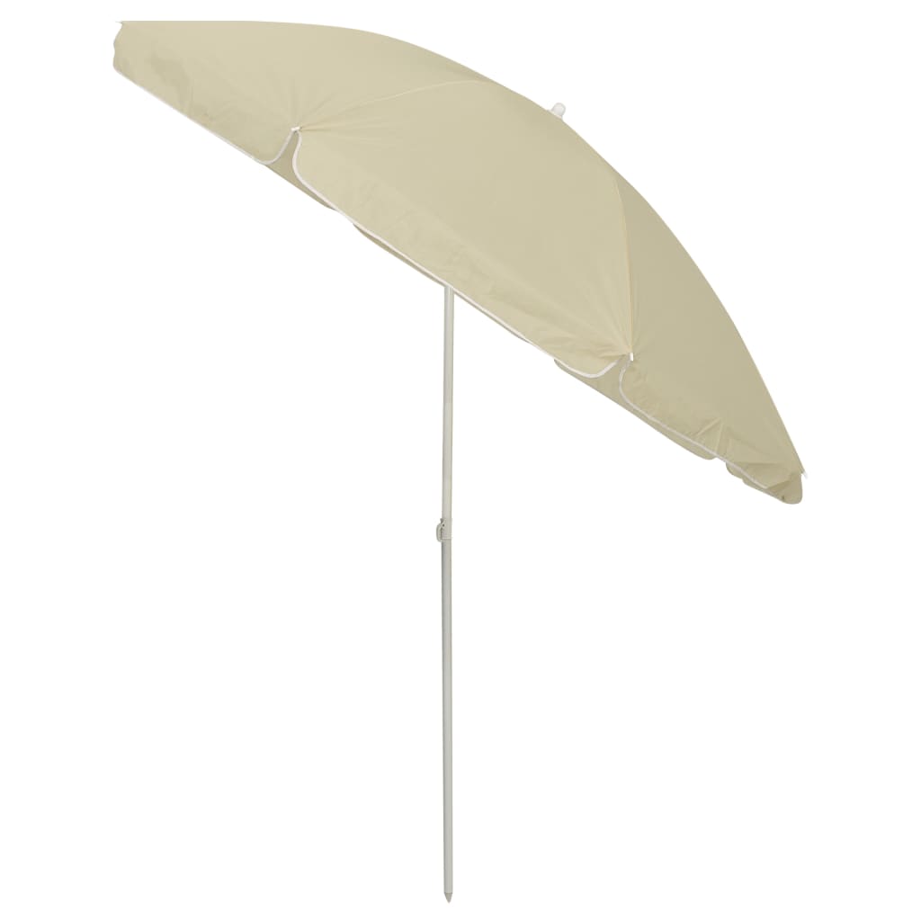 Umbrelă de soare de plajă, galben nisipiu, 240 cm GartenMobel Dekor