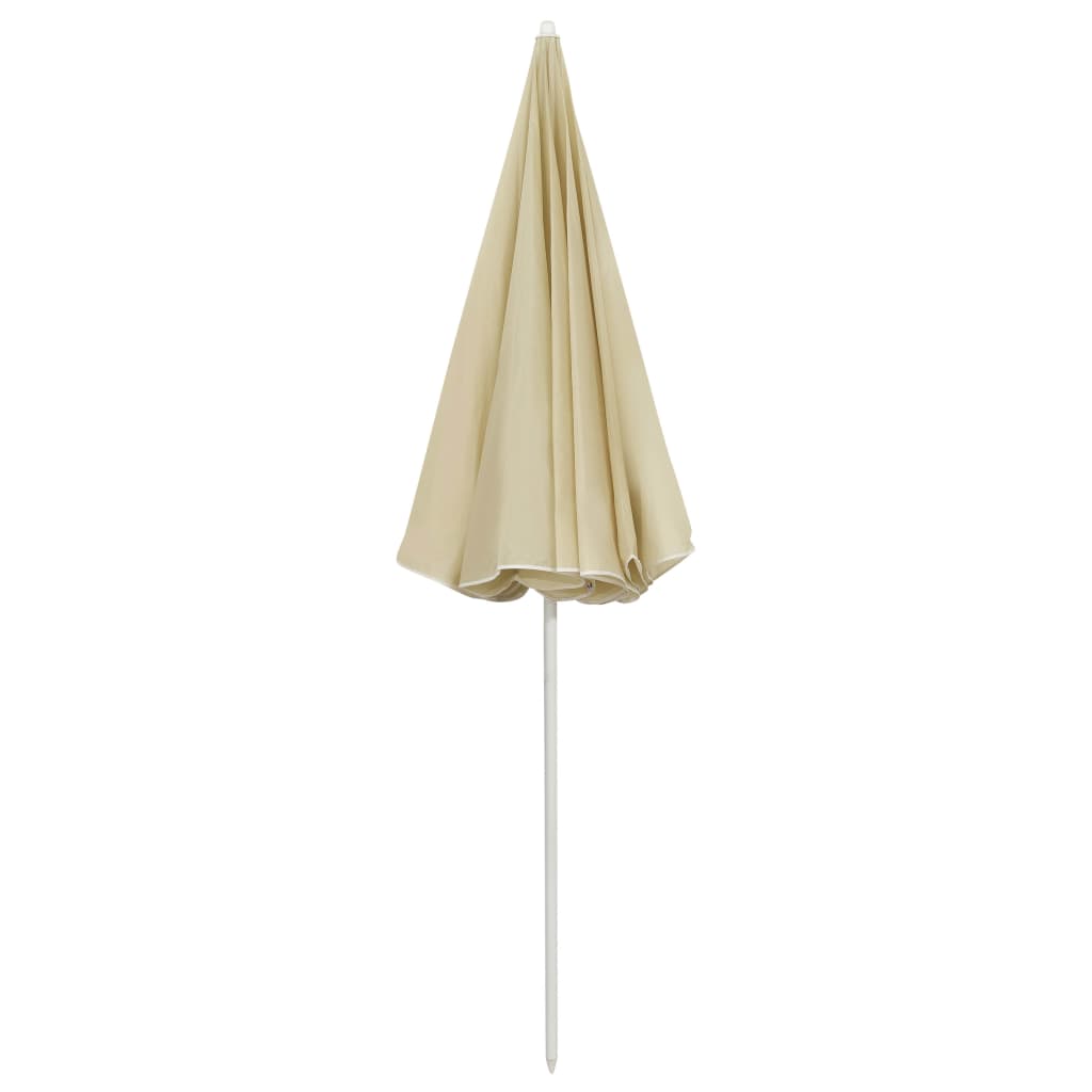Umbrelă de soare de plajă, galben nisipiu, 240 cm GartenMobel Dekor