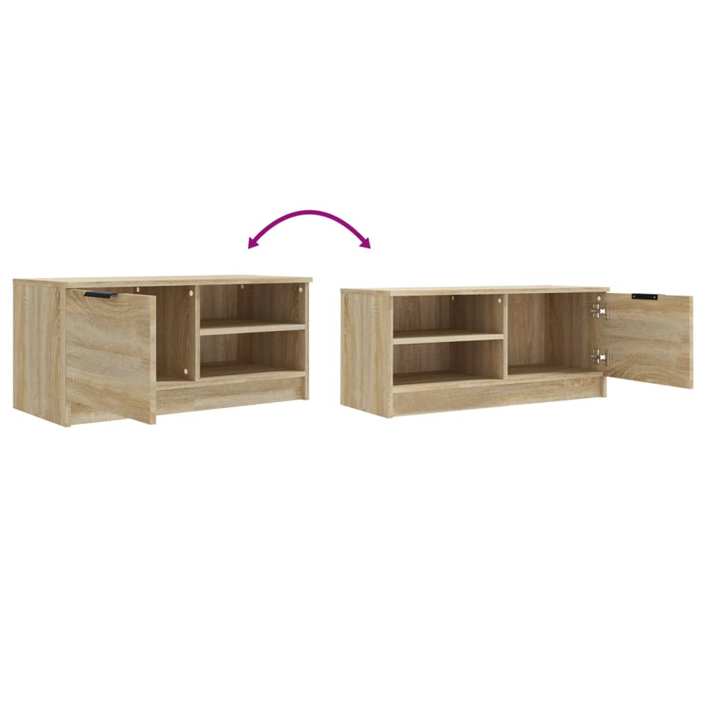 Comodă TV, 2 buc., stejar sonoma, 80x35x36,5 cm, lemn prelucrat GartenMobel Dekor