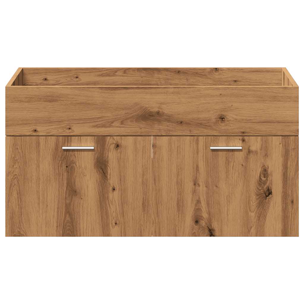 Set mobilier de baie, 4 piese, stejar artizanal, lemn prelucrat GartenMobel Dekor