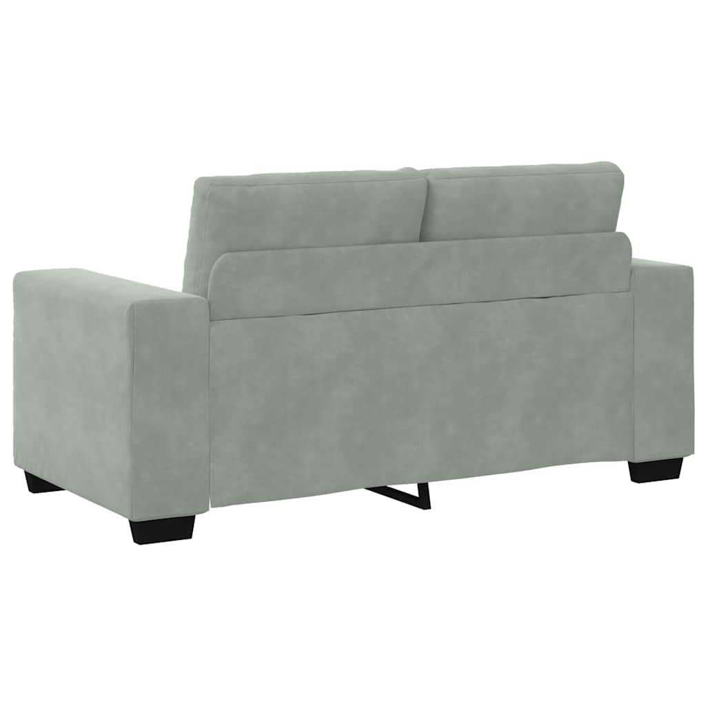 Canapea lovesea gri deschis 120 cm catifea GartenMobel Dekor