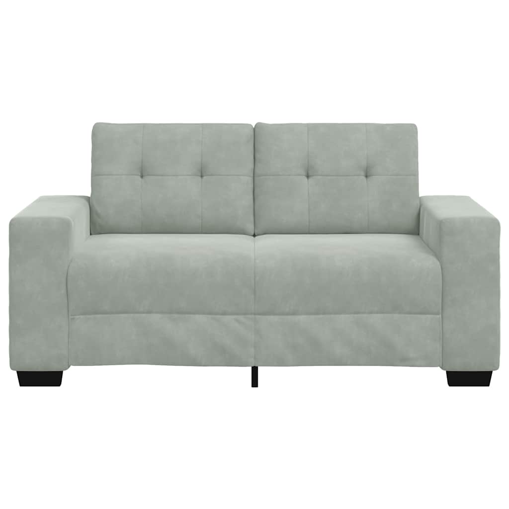 Canapea lovesea gri deschis 120 cm catifea GartenMobel Dekor