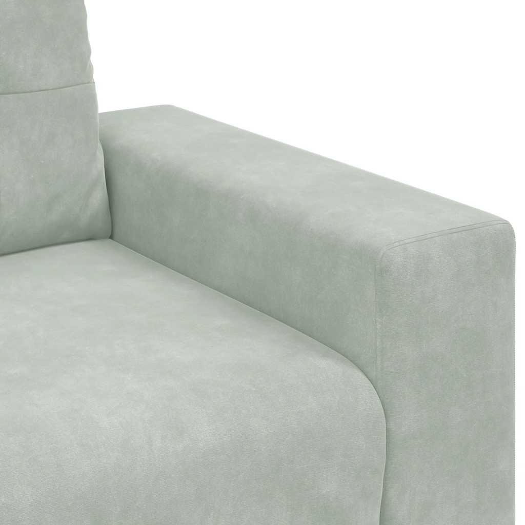 Canapea lovesea gri deschis 120 cm catifea GartenMobel Dekor