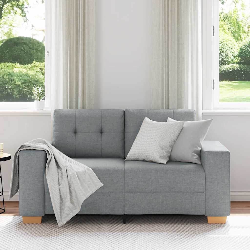 Canapea lovesea gri deschis 120 cm stofa GartenMobel Dekor