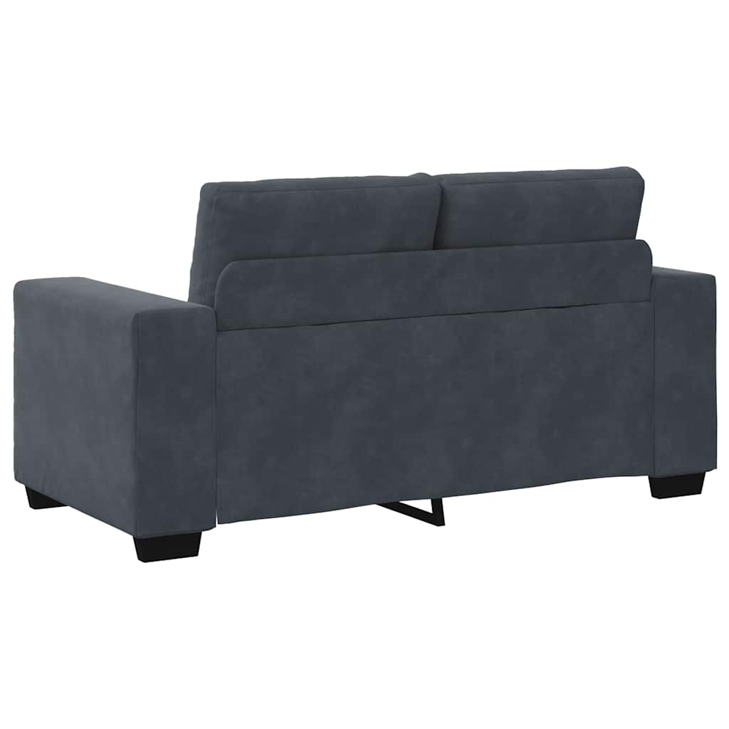 Canapea lovesea gri închis 120 cm catifea GartenMobel Dekor